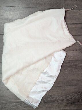 Alyce Designs Silk and Satin White Skirt